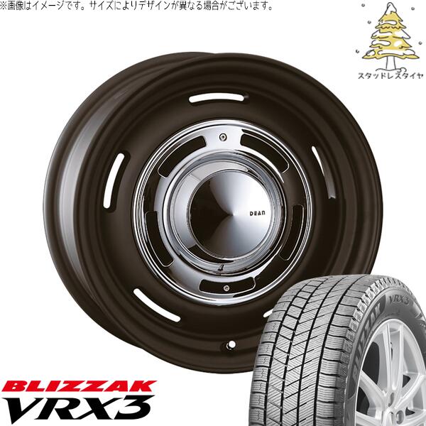 タント ムーブ ワゴンR ラパン 165/55R15 スタッドレスタイヤ ホイール 4本セット 新品 | ブリヂストン (BRIDGESTONE) ブリザック VRX3 (BLIZZAK VRX3) × クリムソン (CRIMSON) ディーン クロスカントリー マットブラック 15インチ 4.5J +43 4穴100|タイヤショップ オールテレーン