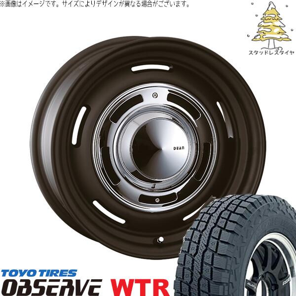 スズキ ジムニー JB64 JB23 JA22 JA12 185/85R16 スタッドレスタイヤ ホイール 4本セット 新品 | トーヨータイヤ (TOYO) オブザーブ W/T-R (OBSERVE WTR) × クリムソン (CRIMSON) ディーン クロスカントリー マットブラック 16インチ 5.5J +20 5穴139.7