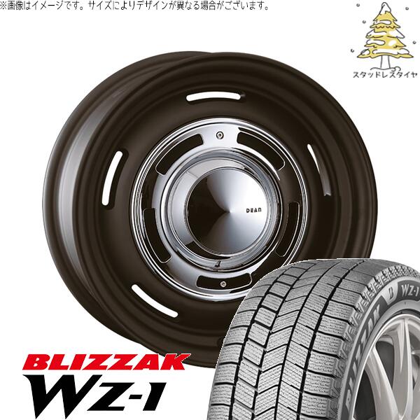 エスティマ 215/60R16 スタッドレスタイヤ ホイール 4本セット 新品 | ブリヂストン (BRIDGESTONE) ブリザック WZ-1 (BLIZZAK WZ-1) × クリムソン (CRIMSON) ディーン クロスカントリー マットブラック 16インチ 6.5J +38 5穴114.3|タイヤショップ オールテレーン