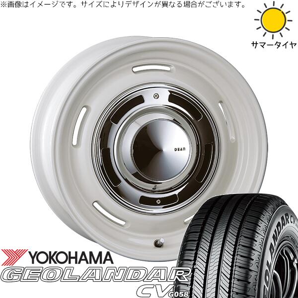スズキ ジムニー JB64 JB23 JA22 JA12 215/70R16 サマータイヤ ホイール 4本セット 新品 | ヨコハマタイヤ (YOKOHAMA) ジオランダーCV G058 × クリムソン (CRIMSON) ディーン クロスカントリー マーガレットホワイト 16インチ 5.5J +20 5穴139.7
