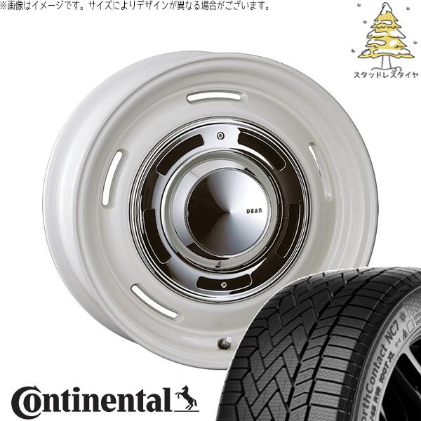 タフト リフトアップ 175/65R15 スタッドレスタイヤ ホイール 4本セット 新品 | コンチネンタル (CONTINENTAL) ノースコンタクト セブン (NorthContact7) × クリムソン (CRIMSON) ディーン クロスカントリー マーガレットホワイト 15インチ 4.5J +43 4穴100