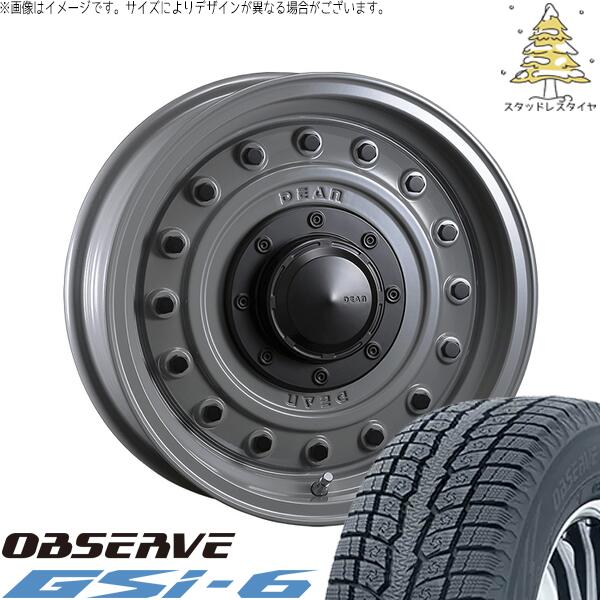 パジェロミニ 175/80R16 スタッドレスタイヤ ホイール 4本セット 新品 | トーヨータイヤ (TOYO) オブザーブ Gsi-6 (OBSERVE Gsi-6) × クリムソン (CRIMSON) ディーン コロラド スティールグレー 16インチ 7.0J +37 5穴114.3