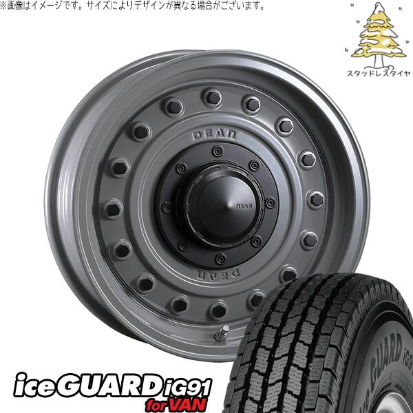 パジェロミニ 185/85R16 スタッドレスタイヤ ホイール 4本セット 新品 | ヨコハマタイヤ (YOKOHAMA) アイスガード91 (iceGUARD91 IG91) × クリムソン (CRIMSON) ディーン コロラド スティールグレー 16インチ 7.0J +37 5穴114.3