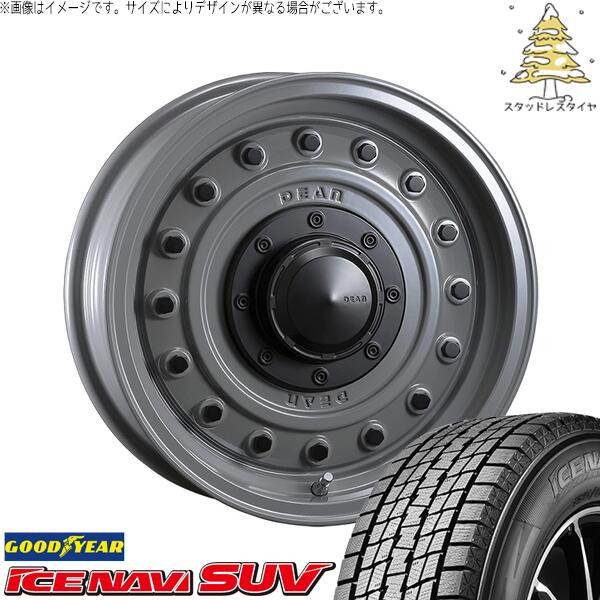 シエラ JB43 205/70R15 スタッドレスタイヤ ホイール 4本セット 新品 | グッドイヤー (GOODYEAR) アイスナビ SUV (ICENAVI SUV) × クリムソン (CRIMSON) ディーン コロラド スティールグレー 15インチ 6J -5 5穴139.7