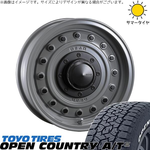 ジムニーシエラ 195/80R15 サマータイヤ ホイール 4本セット 新品 | トーヨータイヤ (TOYO TIRE) オープンカントリー A/T3 × クリムソン (CRIMSON) ディーン コロラド スティールグレー 15インチ 6J -5 5穴139.7|タイヤショップ オールテレーン