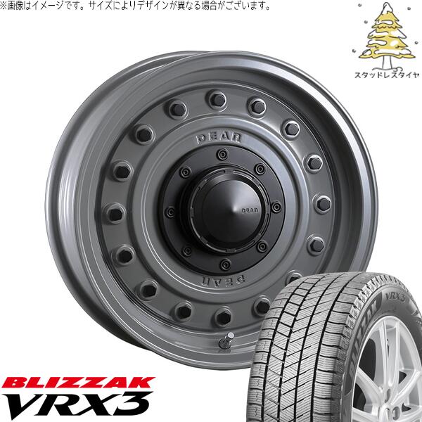 ハイエース専用 215/70R16 スタッドレスタイヤ ホイール 4本セット 新品 | ブリヂストン (BRIDGESTONE) ブリザック VRX3 × クリムソン (CRIMSON) ディーン コロラド スティールグレー 16インチ 6.5J +38 6穴139.7|タイヤショップ オールテレーン