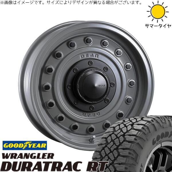 スズキ ジムニー JB64 JB23 JA22 JA12 225/75R16 サマータイヤ ホイール 4本セット 新品 | グッドイヤー (GOODYEAR) ラングラー デュラトラック RT × クリムソン (CRIMSON) ディーン コロラド スティールグレー 16インチ 5.5J +20 5穴139.7|タイヤショップ オールテレーン