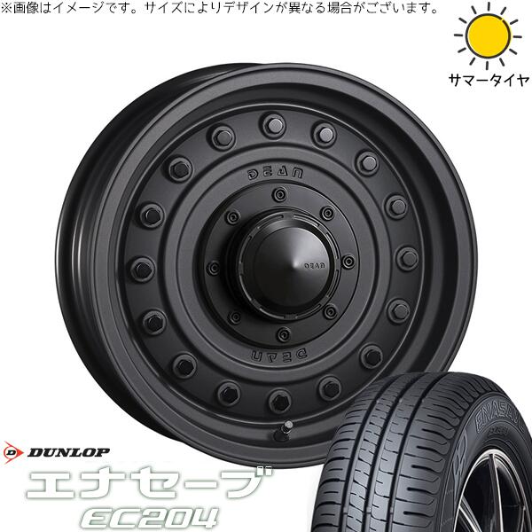 シエラ JB43 215/70R15 サマータイヤ ホイール 4本セット 新品 | ダンロップ (DUNLOP) エナセーブ EC204 × クリムソン (CRIMSON) ディーン コロラド マットチャコールブラック 15インチ 6J -5 5穴139.7