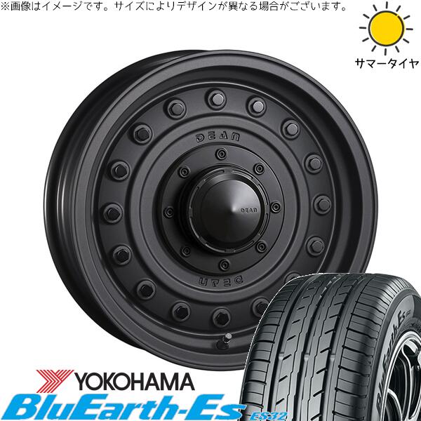 ハスラー デリカミニ ソリオ 165/65R14 サマータイヤ ホイール 4本セット 新品 | ヨコハマタイヤ (YOKOHAMA) ブルーアース ES32 × クリムソン (CRIMSON) ディーン コロラド マットチャコールブラック 14インチ 4.5J +43 4穴100
