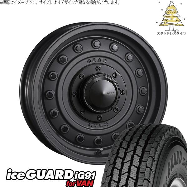 パジェロミニ 185/85R16 スタッドレスタイヤ ホイール 4本セット 新品 | ヨコハマタイヤ (YOKOHAMA) アイスガード91 (iceGUARD91 IG91) × クリムソン (CRIMSON) ディーン コロラド マットチャコールブラック 16インチ 7.0J +37 5穴114.3
