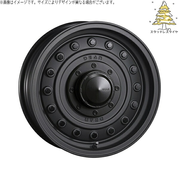 パジェロミニ 195/65R16 スタッドレスタイヤ ホイール 4本セット 新品 | おすすめ輸入タイヤ × クリムソン (CRIMSON) ディーン コロラド マットチャコールブラック 16インチ 7.0J +37 5穴114.3