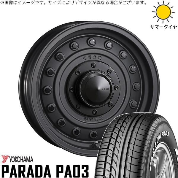 シエラ JB43 215/70R15 サマータイヤ ホイール 4本セット 新品 | ヨコハマタイヤ (YOKOHAMA) パラダ PA03 × クリムソン (CRIMSON) ディーン コロラド マットチャコールブラック 15インチ 6J -5 5穴139.7