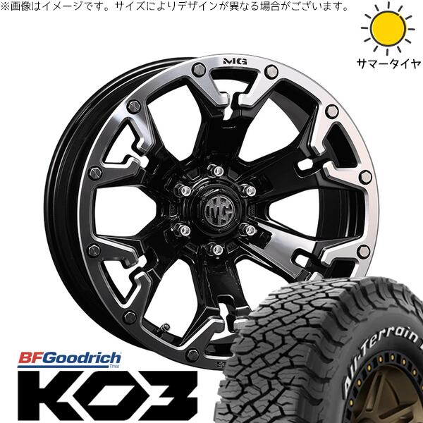 30アルファード 215/65R16 サマータイヤ ホイール 4本セット 新品 | BFグッドリッチ (BF Goodrich) オールテレーン T/A KO3 × クリムソン (CRIMSON) マーテルギア ゴーレム ブラック/マシニンググリップ 16インチ 7J +35 5穴114.3