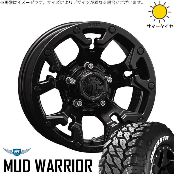 ヴェルファイア 215/70R16 サマータイヤ ホイール 4本セット 新品 | モンスタタイヤ (MONSTA TYRE) マッドウォーリアー (MUD WARRIOR) × クリムソン (CRIMSON) マーテルギア ゴーレム マットブラック 16インチ 7J +35 5穴114.3