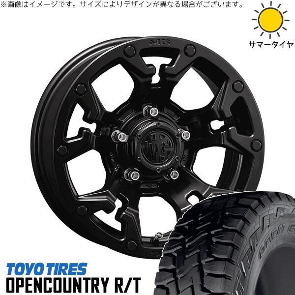 ジムニーシエラ 215/70R16 サマータイヤ ホイール 4本セット 新品 | トーヨータイヤ (TOYO TIRE) オープンカントリー R/T × クリムソン (CRIMSON) マーテルギア ゴーレム マットブラック 16インチ 6J -5 5穴139.7
