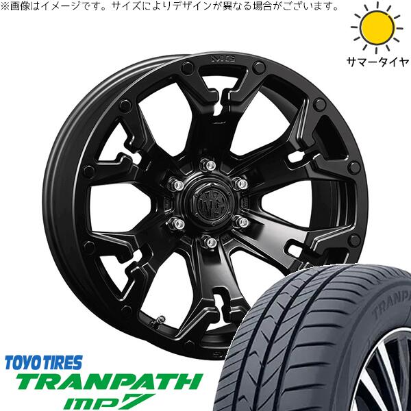 30アルファード 215/65R16 サマータイヤ ホイール 4本セット 新品 | トーヨータイヤ (TOYO TIRE) トランパス MP7 × クリムソン (CRIMSON) マーテルギア ゴーレム マットブラック 16インチ 7J +35 5穴114.3
