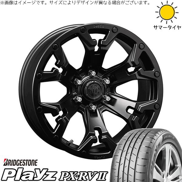 30アルファード 215/65R16 サマータイヤ ホイール 4本セット 新品 | ブリヂストン (BRIDGESTONE) プレイズ PX-RV2 &times; クリムソン (CRIMSON) マーテルギア ゴーレム マットブラック 16インチ 7J +35 5穴114.3｜タイヤショップ オールテレーン 111,650円