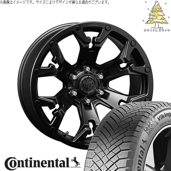 トライトン 265/70R17 スタッドレスタイヤ ホイール 4本セット 新品 | コンチネンタル (CONTINENTAL) バイキングコンタクト エイト (VikingContact8) × クリムソン (CRIMSON) マーテルギア ゴーレム マットブラック 17インチ 8J +20 6穴139.7|タイヤショップ オールテレーン