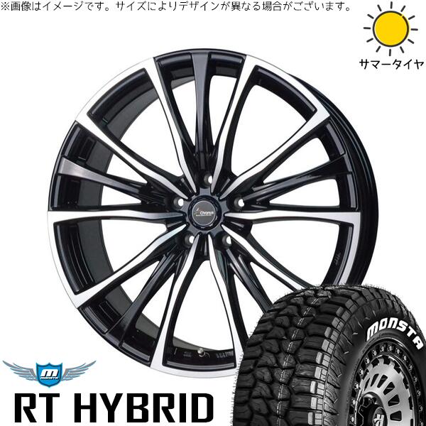 セレナ ノア ヴォクシー 195/65R15 サマータイヤ ホイール 4本セット 新品 | モンスタタイヤ (MONSTA TYRE) RT ハイブリッド &times; ホットスタッフ (HOTSTUFF) クロノス CH-110 メタリックブラックポリッシュ 15インチ 6J +43 5穴114.3｜タイヤショップ オールテレーン