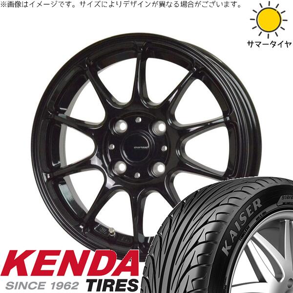 タンク ルーミー トール 195/45R16 サマータイヤ ホイール 4本セット 新品 | ケンダ (KENDA) カイザー KR20 × ホットスタッフ (HOTSTUFF) Gスピード G07 メタリックブラック 16インチ 6J +43 4穴100