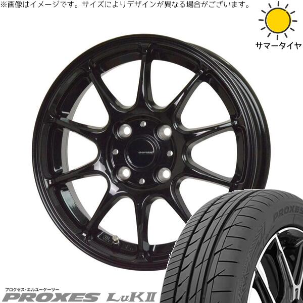 NBOX スペーシア タント デリカミニ 155/65R14 サマータイヤ ホイール 4本セット 新品 | トーヨータイヤ (TOYO TIRE) プロクセス LuK2 × ホットスタッフ (HOTSTUFF) Gスピード G07 メタリックブラック 14インチ 4.5J +45 4穴100|タイヤショップ オールテレーン