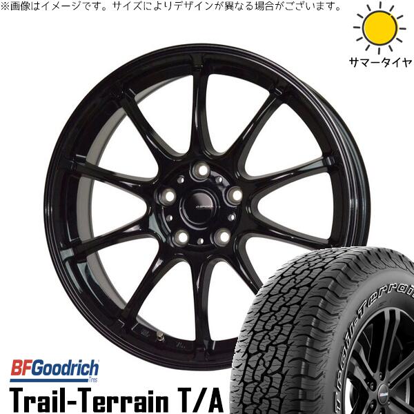 CX8 エクストレイル 225/60R18 サマータイヤ ホイール 4本セット 新品 | BFグッドリッチ (BF Goodrich) トレイルテレーン T/A × ホットスタッフ (HOTSTUFF) Gスピード G07 メタリックブラック 18インチ 7.5J +48 5穴114.3 104,995円
