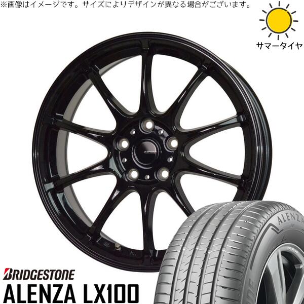 クラウンスポーツ 235/60R18 サマータイヤ ホイール 4本セット 新品 | ブリヂストン (BRIDGESTONE) アレンザ LX100 (ALENZA LX100) &times; ホットスタッフ (HOTSTUFF) Gスピード G07 メタリックブラック 18インチ 7.5J +38 5穴114.3｜タイヤショップ オールテレーン 105,331円