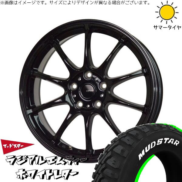 ZR-V クロストレック 215/60R17 サマータイヤ ホイール 4本セット 新品 | マッドスター (MUDSTAR) ラジアルMT × ホットスタッフ (HOTSTUFF) Gスピード G07 メタリックブラック 17インチ 7J +45 5穴114.3