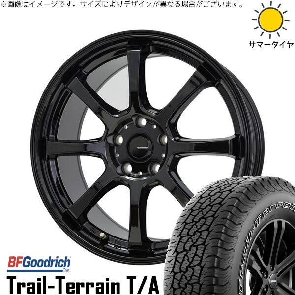 RAV4 ハリアー エクストレイル 225/60R18 サマータイヤ ホイール 4本セット 新品 | BFグッドリッチ (BF Goodrich) トレイルテレーン T/A × ホットスタッフ (HOTSTUFF) Gスピード G08 メタリックブラック 18インチ 8J +42 5穴114.3