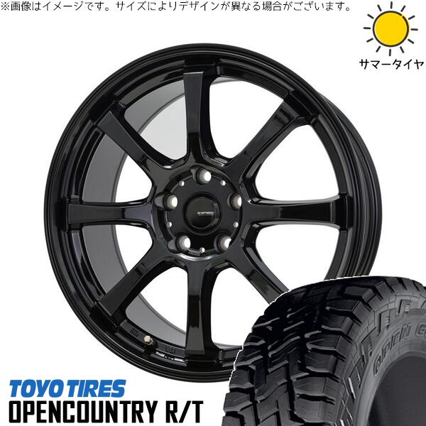 アウトランダー 225/55R18 サマータイヤ ホイール 4本セット 新品 | トーヨータイヤ (TOYO TIRE) オープンカントリー R/T &times; ホットスタッフ (HOTSTUFF) Gスピード G08 メタリックブラック 18インチ 7J +38 5穴114.3｜タイヤショップ オールテレーン