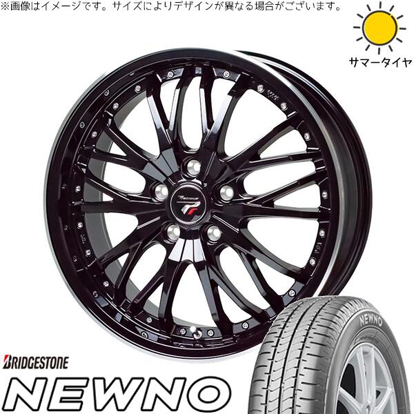 XV フォレスター 225/55R17 サマータイヤ ホイール 4本セット 新品 | ブリヂストン (BRIDGESTONE) ニューノ × ホットスタッフ (HOTSTUFF) プレシャス HM-3 メタリックブラック/リムポリッシュ 17インチ 7J +48 5穴100
