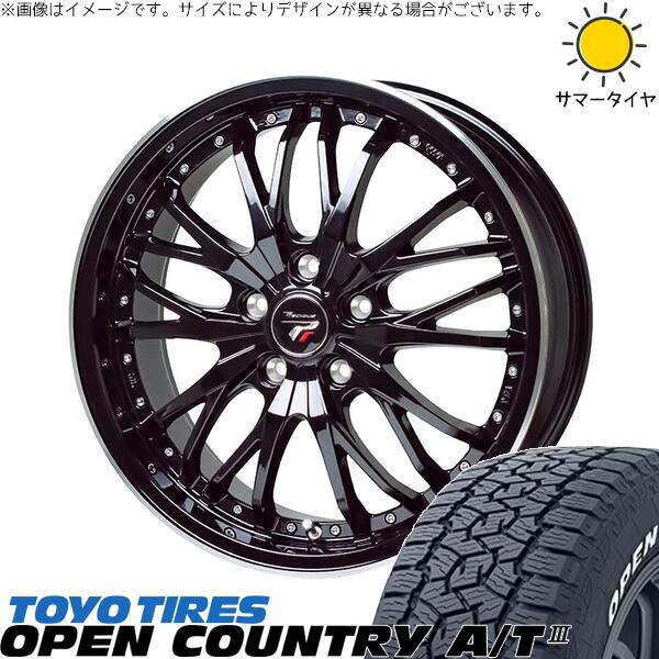 T33エクストレイル 235/60R18 サマータイヤ ホイール 4本セット 新品 | トーヨータイヤ (TOYO TIRE) オープンカントリー A/T3 × ホットスタッフ (HOTSTUFF) プレシャス HM-3 メタリックブラック/リムポリッシュ 18インチ 7.5J +38 5穴114.3