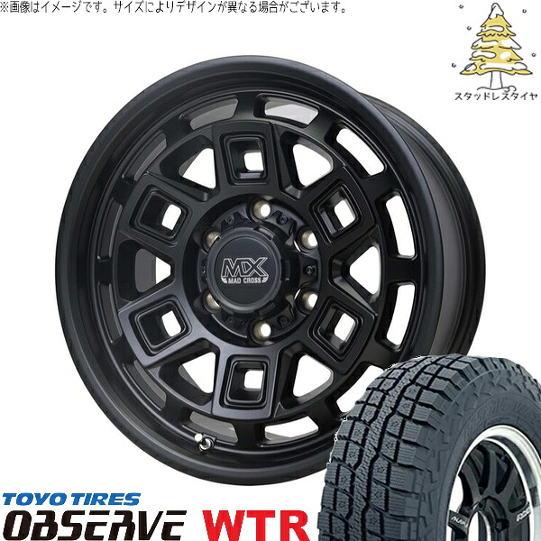 トライトン 265/70R17 スタッドレスタイヤ ホイール 4本セット 新品 | トーヨータイヤ (TOYO TIRE) オブザーブ W/T-R × ホットスタッフ (HOTSTUFF) マッドクロス アイヴァー マットブラック 17インチ 8J +20 6穴139.7|タイヤショップ オールテレーン