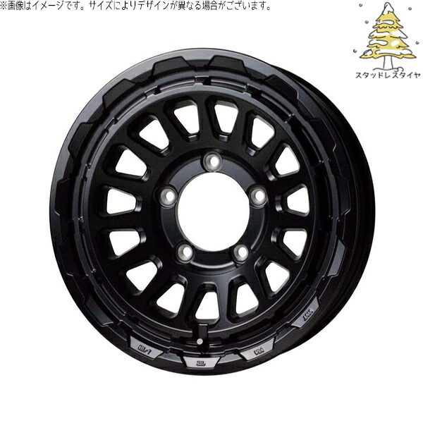 スズキ ジムニー JB64 JB23 JA22 JA12 215/70R16 スタッドレスタイヤ ホイール 4本セット 新品 | おすすめ輸入タイヤ × ホットスタッフ (HOTSTUFF) バークレイ ハードロック リザード セミグロスブラック 16インチ 5.5J +20 5穴139.7