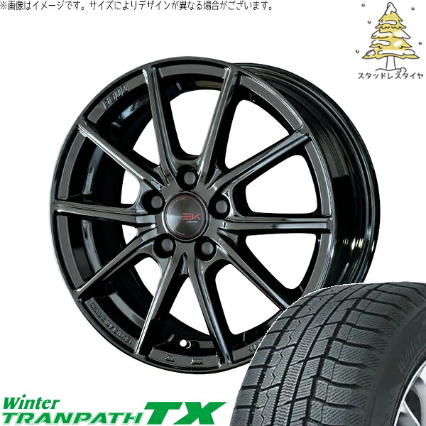プリウスα 215/50R17 スタッドレスタイヤ ホイール 4本セット 新品 | トーヨータイヤ (TOYO) ウィンタートランパス TX (WinterTRANPATH TX) × 共豊コーポレーション (KYOHO) ザインEK ソリッドブラック 17インチ 7.0J +42 5穴114.3