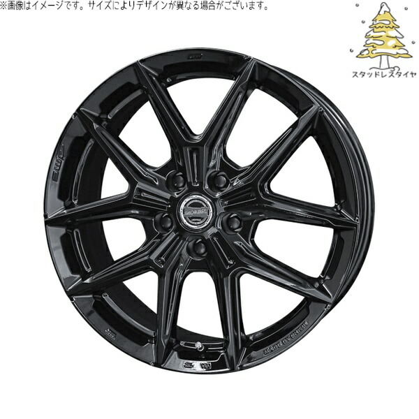 ZR-V クロストレック 215/70R16 スタッドレスタイヤ ホイール 4本セット 新品 | おすすめ輸入タイヤ × 共豊コーポレーション (KYOHO) スマック IG-TEC グロスブラック 16インチ 6.5J +42 5穴114.3