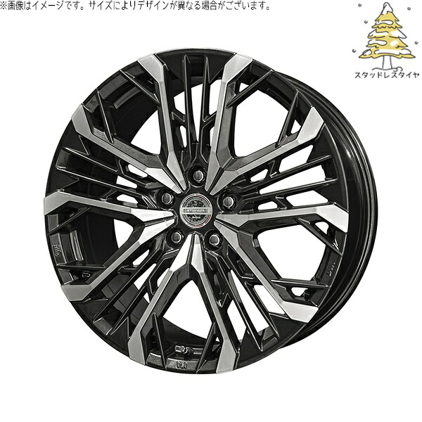 ZR-V クロストレック 225/55R18 スタッドレスタイヤ ホイール 4本セット 新品 | おすすめ輸入タイヤ &times; 共豊コーポレーション (KYOHO) シュタイナー LGX ブラックポリッシュ 18インチ 7.5J +45 5穴114.3｜タイヤショップ オールテレーン