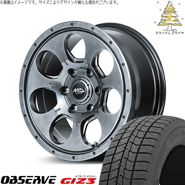 30アルファード 215/65R16 スタッドレスタイヤ ホイール 4本セット 新品 | トーヨータイヤ (TOYO) オブザーブ ギズスリー (OBSERVE GIZ3) × エムアイディー (MID) MIDホイール マッドエージェント メタリックグレー 16インチ 7.0J +40 5穴114.3