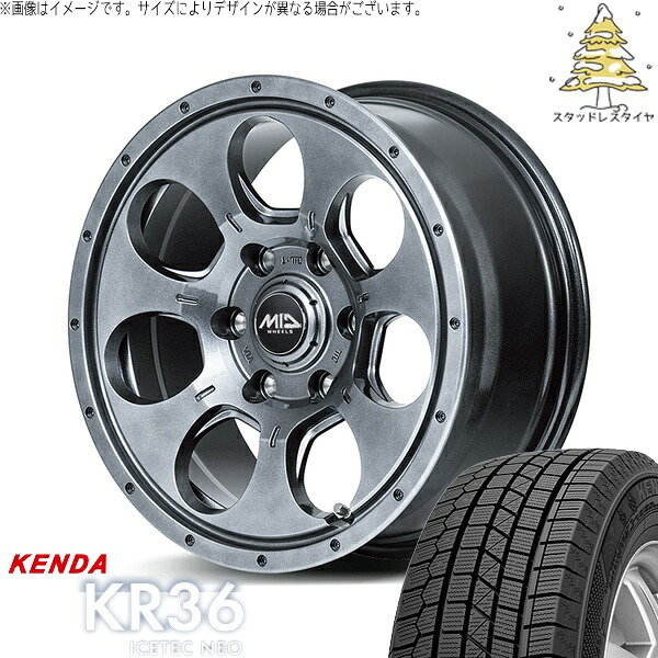 30アルファード 215/65R16 スタッドレスタイヤ ホイール 4本セット 新品 | ケンダ (KENDA) アイステックネオ KR36 (ICETEC NEO KR36) &times; エムアイディー (MID) MIDホイール マッドエージェント メタリックグレー 16インチ 7.0J +40 5穴114.3｜タイヤショップ オールテレーン