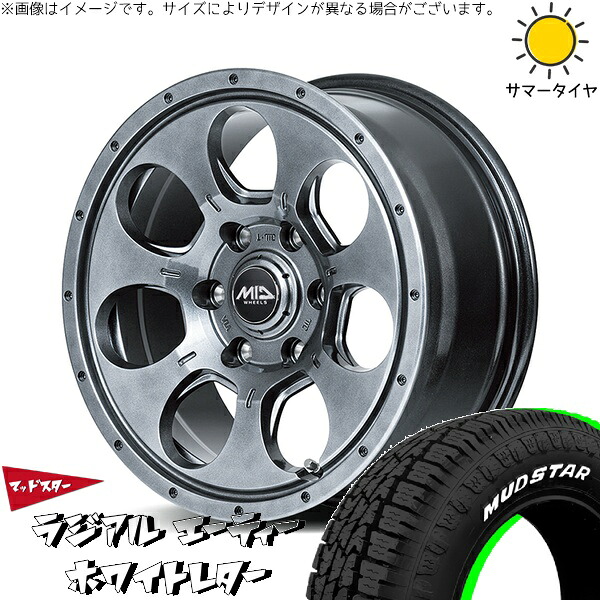 30アルファード 215/65R16 サマータイヤ ホイール 4本セット 新品 | マッドスター (MUDSTAR) ラジアル A/T (RADIAL A/T) × エムアイディー (MID) MIDホイール マッドエージェント メタリックグレー 16インチ 7J +40 5穴114.3|タイヤショップ オールテレーン