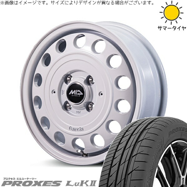 NBOX スペーシア タント デリカミニ 155/65R14 サマータイヤ ホイール 4本セット 新品 | トーヨータイヤ (TOYO TIRE) プロクセス LuK2 × エムアイディー (MID) MIDホイール ガルシア シスコ タイプ2 オールドイングリッシュホワイト 14インチ 4.5J +45 4穴100 75,686円