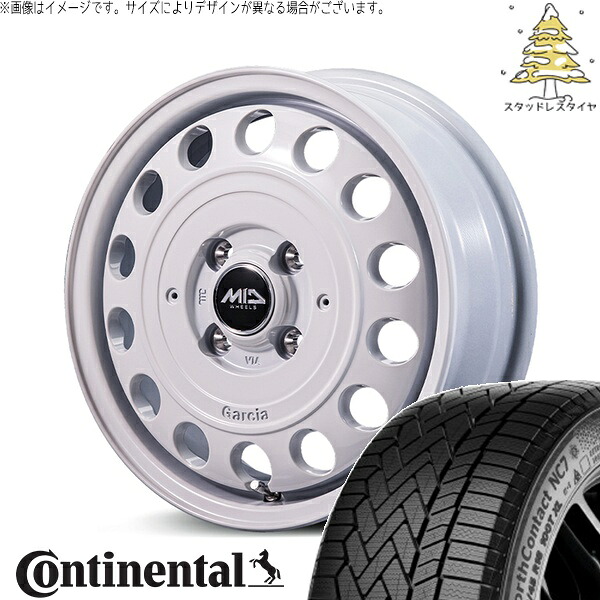 タフト リフトアップ 175/65R15 スタッドレスタイヤ ホイール 4本セット 新品 | コンチネンタル (CONTINENTAL) ノースコンタクト セブン (NorthContact7) × エムアイディー (MID) MIDホイール ガルシア シスコ タイプ2 15インチ 4.5J +45 4穴100