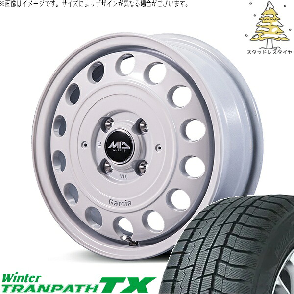 タント ムーブ ワゴンR ラパン 165/55R15 スタッドレスタイヤ ホイール 4本セット 新品 | トーヨータイヤ (TOYO) ウィンタートランパス TX (WinterTRANPATH TX) × エムアイディー (MID) MIDホイール ガルシア シスコ タイプ2 15インチ 4.5J +45 4穴100