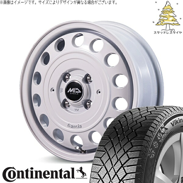 NBOX スペーシア タント デリカミニ 155/65R14 スタッドレスタイヤ ホイール 4本セット 新品 | コンチネンタル (CONTINENTAL) バイキングコンタクト セブン (VikingContact7) × MIDホイール ガルシア シスコ タイプ2 14インチ 4.5J +45 4穴100