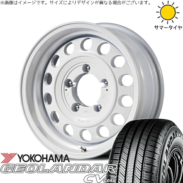 スズキ ジムニー JB64 JB23 JA22 JA12 215/70R16 サマータイヤ ホイール 4本セット 新品 | ヨコハマタイヤ (YOKOHAMA) ジオランダーCV G058 × エムアイディー (MID) MIDホイール ガルシア シスコ タイプ2 オールドイングリッシュホワイト 16インチ 5.5J +20 5穴139.7