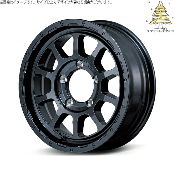ジムニーシエラ 215/70R16 スタッドレスタイヤ ホイール 4本セット 新品 | おすすめ輸入タイヤ × エムアイディー (MID) ナイトロパワー M10 パーシング バレルブラック 16インチ 6J -5 5穴139.7