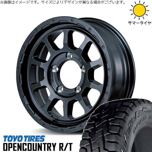 スズキ ジムニー JB64 JB23 JA22 JA12 215/70R16 サマータイヤ ホイール 4本セット 新品 | トーヨータイヤ (TOYO TIRE) オープンカントリー R/T × エムアイディー (MID) ナイトロパワー M10 パーシング バレルブラック 16インチ 5.5J +20 5穴139.7|タイヤショップ オールテレーン