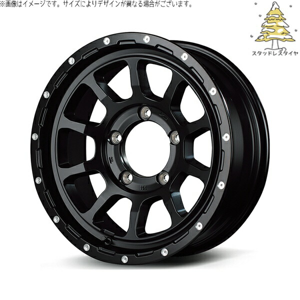 ジムニーシエラ 215/70R16 スタッドレスタイヤ ホイール 4本セット 新品 | おすすめ輸入タイヤ × エムアイディー (MID) ナイトロパワー M10 パーシング セミグロスブラック/マシニング 16インチ 6J -5 5穴139.7