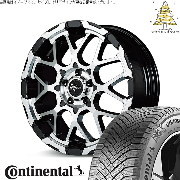 30アルファード 215/65R16 スタッドレスタイヤ ホイール 4本セット 新品 | コンチネンタル (CONTINENTAL) バイキングコンタクト エイト (VikingContact8) × エムアイディー (MID) ナイトロパワー M28 バレット ブラック/ミラーカット 16インチ 7.0J +40 5穴114.3