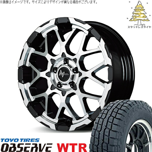 RAV4 アルファード ヴェルファイア 235/70R16 スタッドレスタイヤ ホイール 4本セット 新品 | トーヨータイヤ (TOYO TIRE) オブザーブ W/T-R × エムアイディー (MID) ナイトロパワー M28 バレット ブラック/ミラーカット 16インチ 7J +40 5穴114.3|タイヤショップ オールテレーン